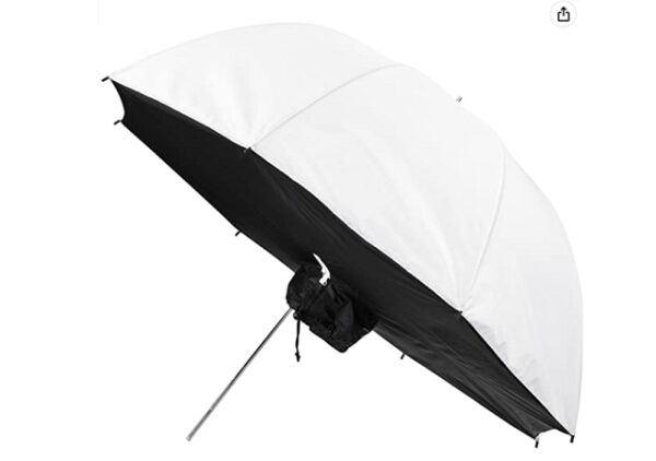 Art164_Translucent White Umbrella with Black Backing (120 cm)