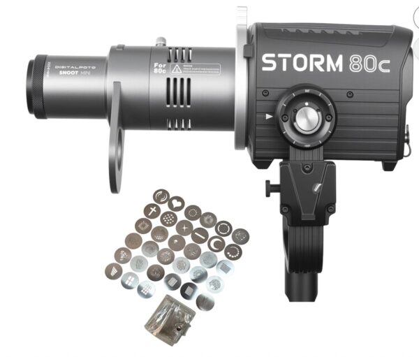 Art946_Light Snoot for Aputure Storm 80c with 33 filtri Gobo